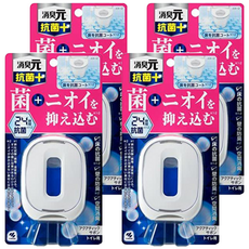 小林製藥 消臭元抗菌+ 廁所用三效除臭芳香劑, 水生皂香, 6.8ml, 4個