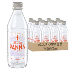 ACQUA PANNA 普娜 天然礦泉水 玻璃瓶, 500ml, 24瓶
