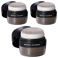 Chandelle 澎蓬黑潤髮粉 含美容髮油保濕成分 遮蓋白髮 修飾頭皮, 深棕, 3罐