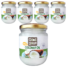 GOODSOME 好東西 斯里蘭卡原裝進口第一道冷壓椰子油 225ml, 5罐