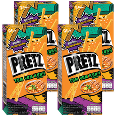 glico 格力高 PRETZ 百力滋 餅乾棒 酸辣口味, 21g, 4盒