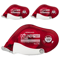 KOKUYO 國譽 好黏便利貼雙面膠帶 強力型 10mm x 10m, 3個, 單一顏色