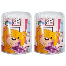 芝麻街紙軸棉花棒 粗軸, 200支, 2罐