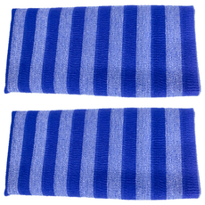 JUSTLIFE 良田客廚 MENS 厚織澡巾 120 x 30cm 藍色 加大加寬, 2條
