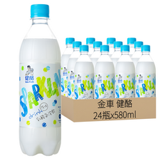 金車 健酪 乳酸氣泡飲原味 24瓶, 580ml