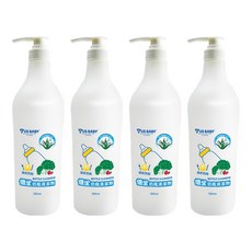 US baby 優生奶瓶清潔劑, 符合CNS3800檢驗標準, 不含螢光劑酒精, 溫和洗淨奶瓶餐具玩具奶嘴, 500ml, 西柚香氛, 4瓶