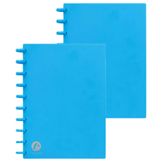 TO NOTE B5圓點筆記本, 特殊孔洞設計 內頁可抽換 360度反折, 藍色 圓點, 2本