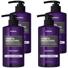 KUNDAL 昆黛爾 蜂蜜澳洲堅果保濕護髮乳 Acacia Moringa, 1.058L, 4瓶