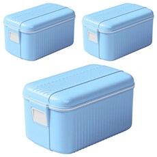 Reddot 紅點生活 新升級免手搓起泡肥皂收納盒, 3個, 蒼藍色