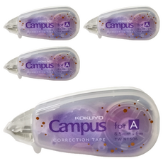 KOKUYO 國譽 Campus象牙白修正帶 A款 6.5mm x 6m, 4個, 紫色