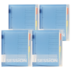 maruman SESSION 26孔筆記本 B5, 湛藍, 4本