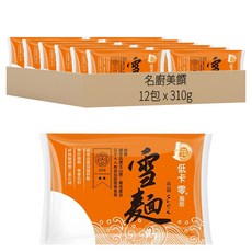 名廚美饌 蒟蒻雪麵 低卡零脂肪 清爽Q彈 開封即食, 310g, 12包