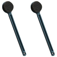 長柄搓背清潔洗澡刷, 藍色, 2支, 深層清潔去角質, 輕鬆觸及背部, 1入