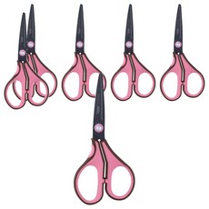 ABEL 力大牌 3d魔利剪 氟素防沾黏剪刀, 粉色, 6支