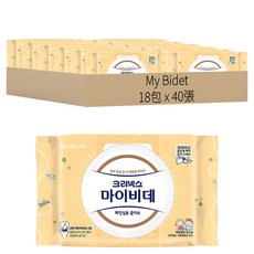 My Bidet 兒童馬桶用濕紙巾 掀蓋型, 95g, 40張, 18包