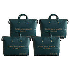 A&R 加厚防塵收納棉被套手提袋 大款 75x60cm 深綠色, 4個