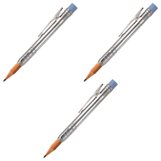 TOHKIN 東京金屬 鉛筆延長器 HE-HB, 銀色, 3支