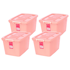 KEYWAY 聯府 銀采滑輪整理箱 AK800-2, 693 x 482 x 388mm, 紅色, 4個