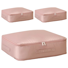 棉被收納壓縮袋 裝10~12斤, 3個, 豆沙粉