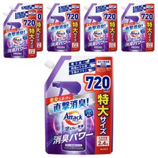 Attack 一匙靈泡沫衣物除菌消臭清潔噴霧補充包 皂香, 720ml, 6包