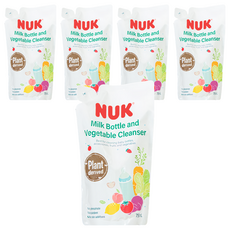NUK 植萃奶瓶蔬果清潔液 補充包,750ml,5包