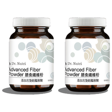 Dr.Nutri 膳食纖維粉 100g 添加左旋麩醯胺酸 法國roquette水溶性纖維 幫助消化 全素可食, 2罐