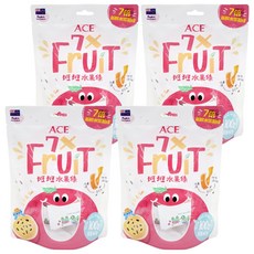 ACE 斑斑水果條 百香果+奇亞籽 90g*4包, 寶寶天然水果零食，紐西蘭水果製成，高纖維, 4袋