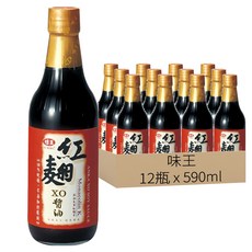 味王 XO醬油 紅麴, 590ml, 12瓶