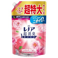 Lenor 蘭諾 日本原裝進口 1 WEEK 一週間衣物消臭室內曬乾柔軟精 玫瑰花香補充包, 1.28L, 1包