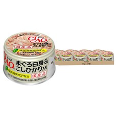 INABA CIAO 啾嚕 貓用 旨定罐, 白身鮪魚 + 越光米, 85g, 24罐