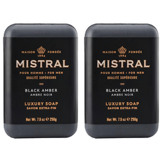 Mistral 紳士香氛皂 黑琥珀 250g, 2個