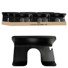 簡約插頭掛勾吹風機架, 灰色/黑色 顏色隨機, 9個