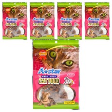 A star 貓專用零食 深海鮭魚皮雞肉丁, 鮮肉製作, 食材天然, 慢烤烘製, 鎖住營養, 45g, 5包