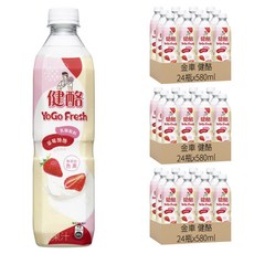 金車 健酪 乳酸飲料 草莓酪酪口味, 580ml, 72瓶