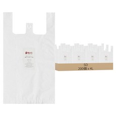 SD A級超市用白色塑膠袋 2號, 200個, 4L
