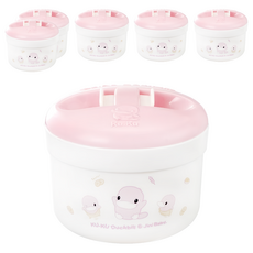 KU.KU Duckbill 酷咕鴨 密封式兩用粉撲盒 粉色 6個