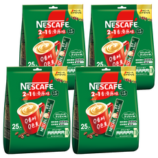 NESCAFE 雀巢咖啡 二合一即溶咖啡 香滑原味, 11g, 25包, 4袋