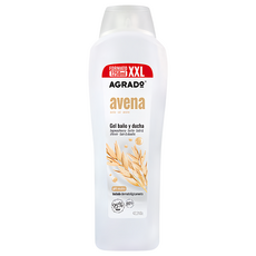 AGRADO 燕麥沐浴露 西班牙製造 100%燕麥水解麥蛋白 防護保濕, 1.25L, 1瓶