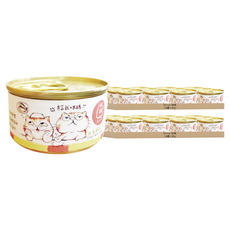 咪碼 寵物全齡貓湯罐 80g, 白身鮪魚 + 鮮蝦, 48罐