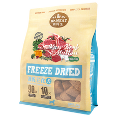 Mr.MEAT 肉鮮生 全齡犬凍乾主食 90%新鮮生肉+10%超級食物, 羊肉 + 牛肉, 400g, 1包