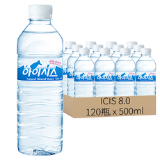 LOTTE 樂天 Chilsung Cider ICIS 天然礦泉水 500ml, 120瓶