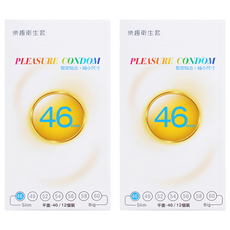 PLEASURE 樂趣 衛生套 46mm, 12入, 2盒