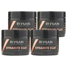 BY VILAIN 無光澤凝土髮蠟Dynamite Clay，定型力強，質感偏硬，適合中長髮, 65ml, 4個