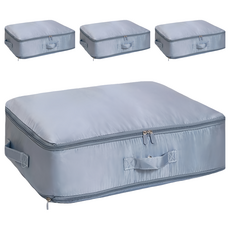 Starshop 棉被收納壓縮袋 裝6~8斤, 4個, 霧霾藍