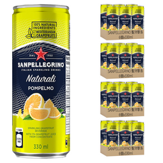 SANPELLEGRINO 聖沛黎洛 氣泡水果飲料 葡萄柚口味, 330ml, 24個