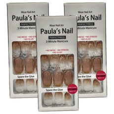 Paula's Nail 寶拉美甲 琉璃貝殼美甲貼 30片裝, PNW6-0002, 3組