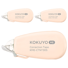 KOKUYO 國譽 ME 象牙白修正帶B罫 5.5mm幅 6m卷, 粉紅沙灘, 3個