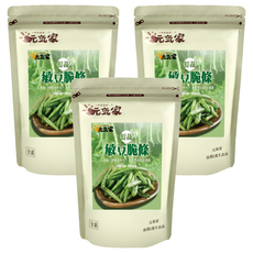 元氣家 敏豆脆條, 嚴選新鮮敏豆製成, 清脆香甜, 低溫慢速烘乾, 無添加色素、防腐劑, 100g, 3包