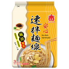 義美 速拌麵線 麻油爆薑 110g, 3包