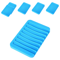 minono 米諾諾 快速排水矽膠香皂盒 顏色隨機 柔軟耐用, 單色, 6個